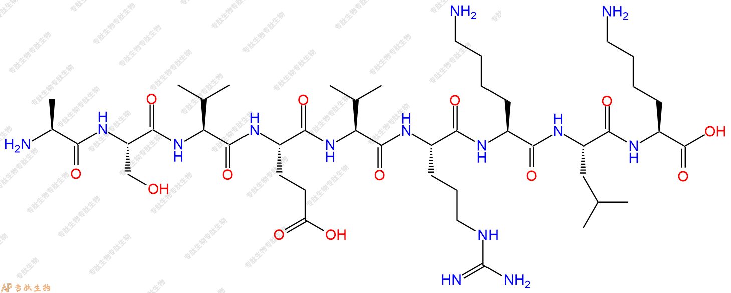 专肽生物产品H2N-Ala-Ser-Val-Glu-Val-Arg-Lys-Leu-Lys-OH