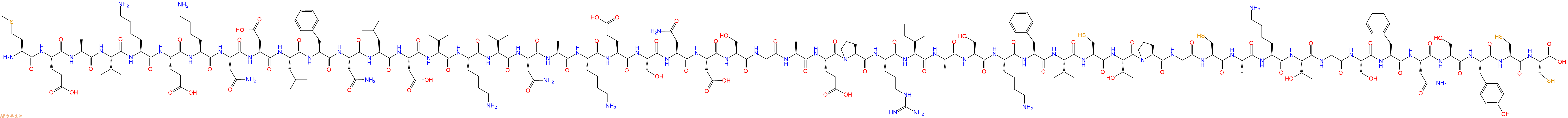 专肽生物产品H2N-Met-Glu-Ala-Val-Lys-Glu-Lys-Asn-Asp-Leu-Phe-Asn-Leu-Asp-Val-Lys-Val-Asn-Ala-Lys-Glu-Ser-Asn-Asp-Ser-Gly-Ala-Glu-Pro-Arg-Ile-Ala-Ser-Lys-Phe-Ile-Cys-Thr-Pro-Gly-Cys-Ala-Lys-Thr-Gly-Ser-Phe-Asn-Ser-Tyr-Cys-Cys-OH