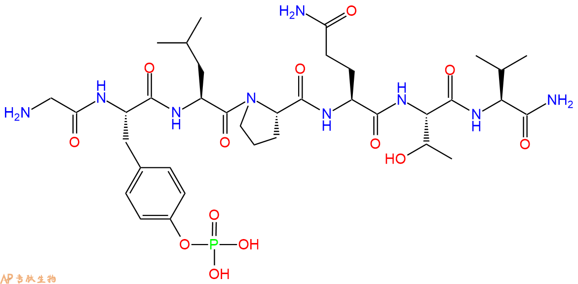 专肽生物产品H2N-Gly-Tyr(PO3H2)-Leu-Pro-Gln-Thr-Val-NH2