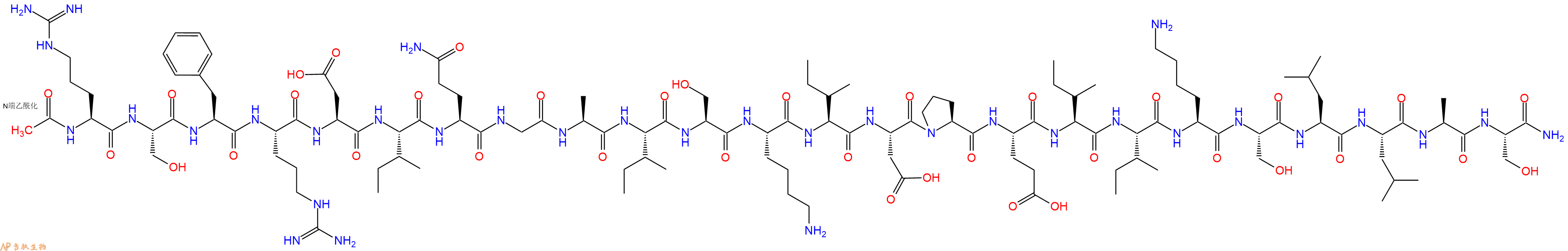 专肽生物产品Ac-Arg-Ser-Phe-Arg-Asp-Ile-Gln-Gly-Ala-Ile-Ser-Lys-Ile-Asp-Pro-Glu-Ile-Ile-Lys-Ser-Leu-Leu-Ala-Ser-NH2