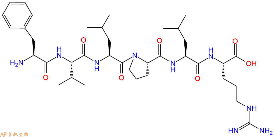 专肽生物产品H2N-Phe-Val-Leu-Pro-Leu-Arg-OH