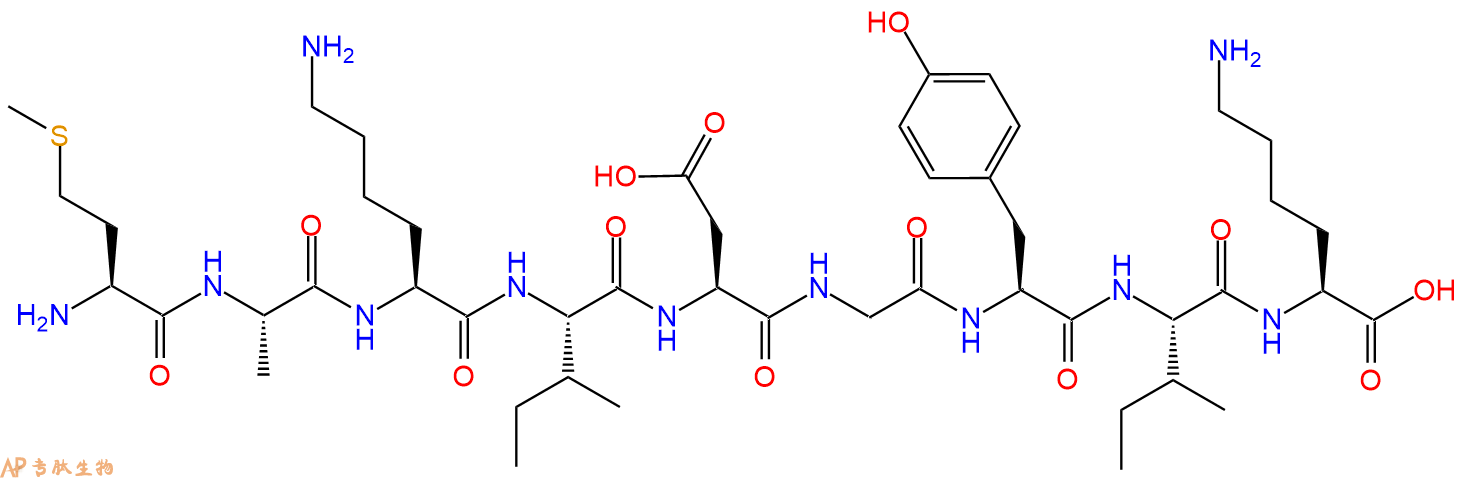 专肽生物产品H2N-Met-Ala-Lys-Ile-Asp-Gly-Tyr-Ile-Lys-OH