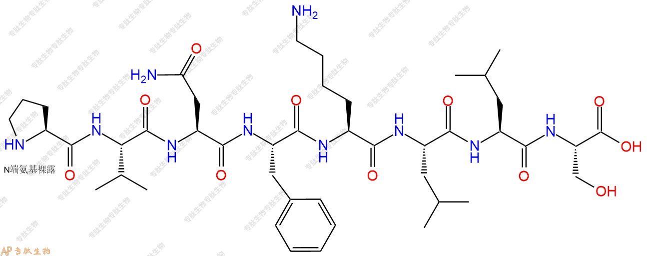 专肽生物产品H2N-Pro-Val-Asn-Phe-Lys-Leu-Leu-Ser-OH