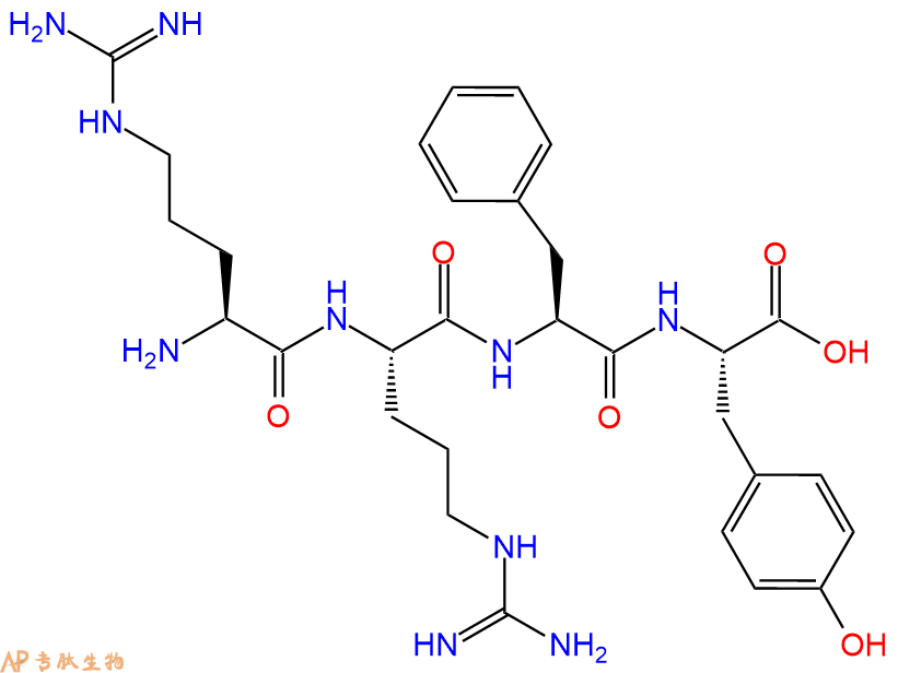 专肽生物产品H2N-Arg-Arg-Phe-Tyr-OH