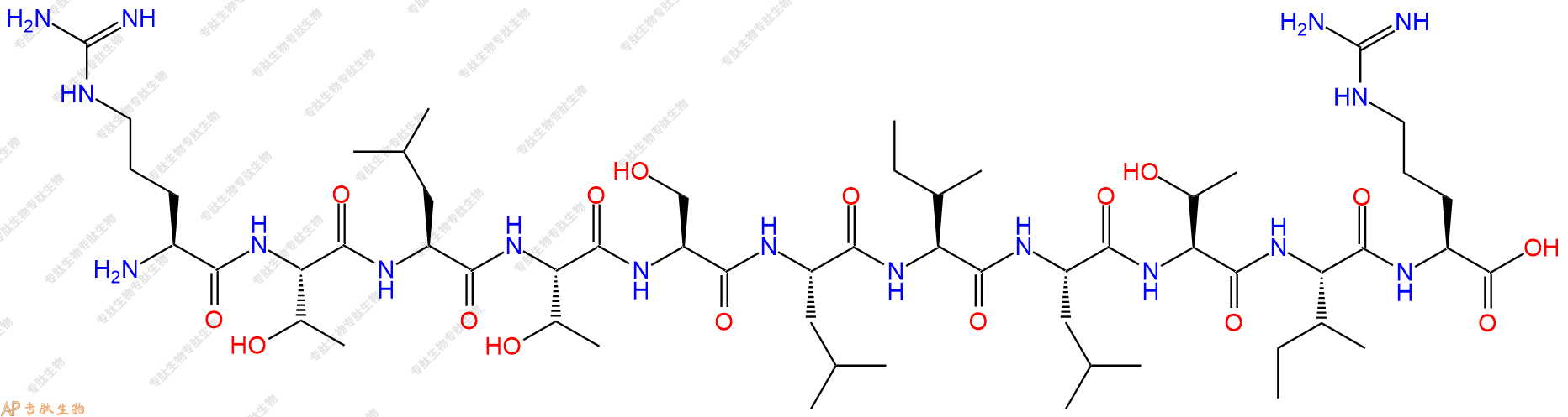 专肽生物产品H2N-Arg-Thr-Leu-Thr-Ser-Leu-Ile-Leu-Thr-Ile-Arg-OH