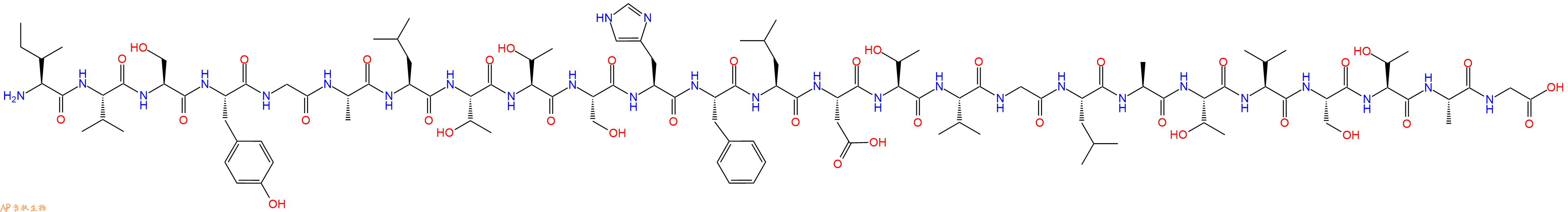 专肽生物产品H2N-Ile-Val-Ser-Tyr-Gly-Ala-Leu-Thr-Thr-Ser-His-Phe-Leu-Asp-Thr-Val-Gly-Leu-Ala-Thr-Val-Ser-Thr-Ala-Gly-OH
