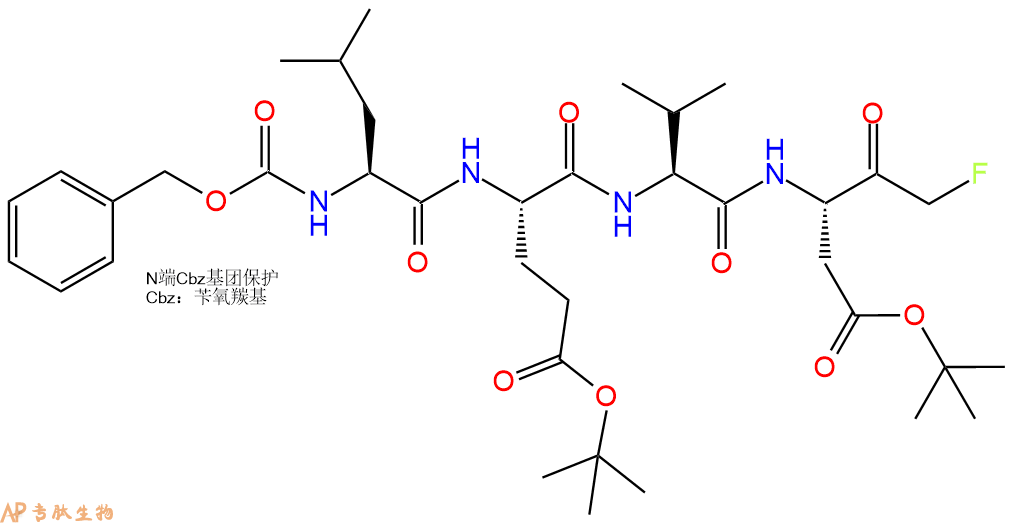 专肽生物产品caspase-4 inhibitor：Cbz-Leu-Glu(OtBu)-Val-Asp(OtBu)-FMK1135688-25-3