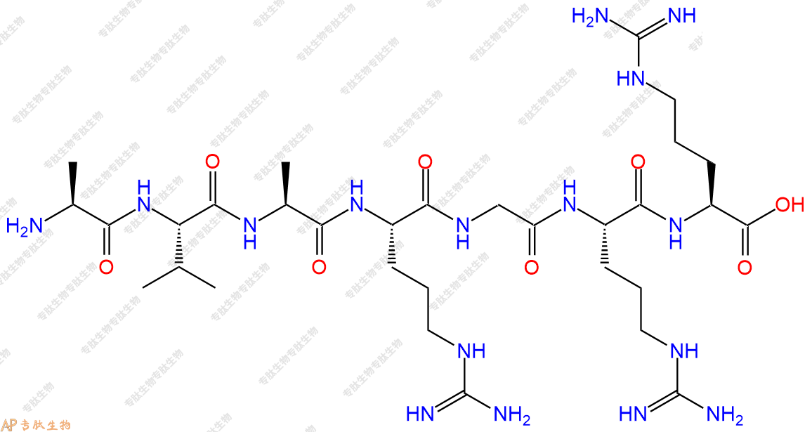 专肽生物产品H2N-Ala-Val-Ala-Arg-Gly-Arg-Arg-OH