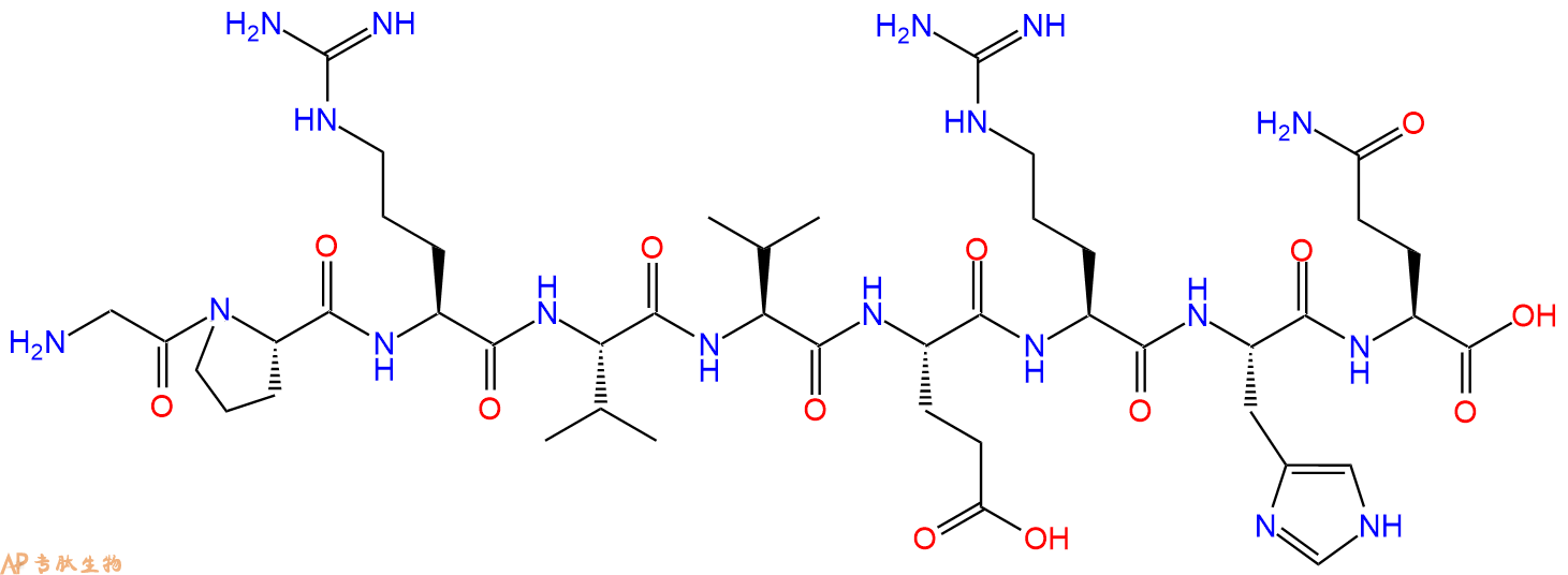 专肽生物产品H2N-Gly-Pro-Arg-Val-Val-Glu-Arg-His-Gln-OH