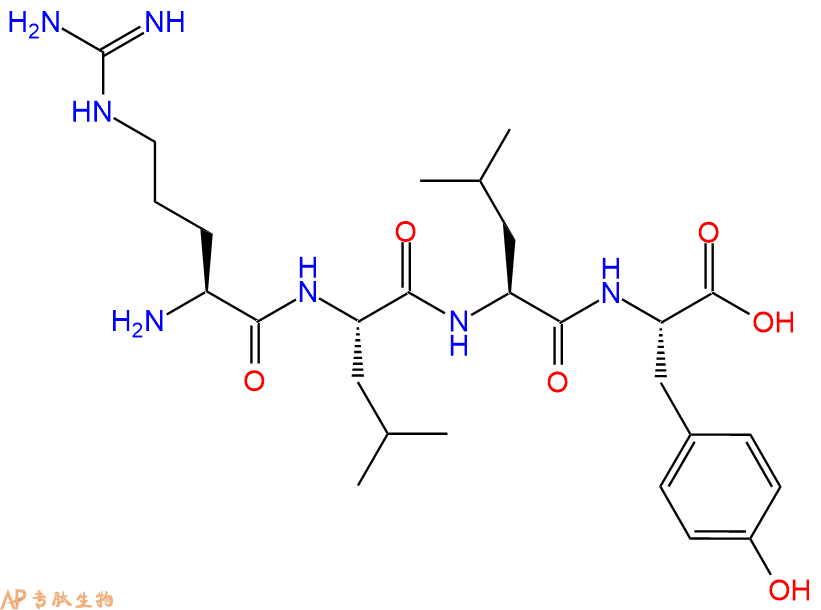 专肽生物产品H2N-Arg-Leu-Leu-Tyr-OH