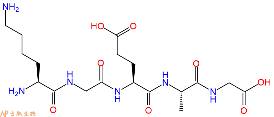 专肽生物产品H2N-Lys-Gly-Glu-Ala-Gly-OH