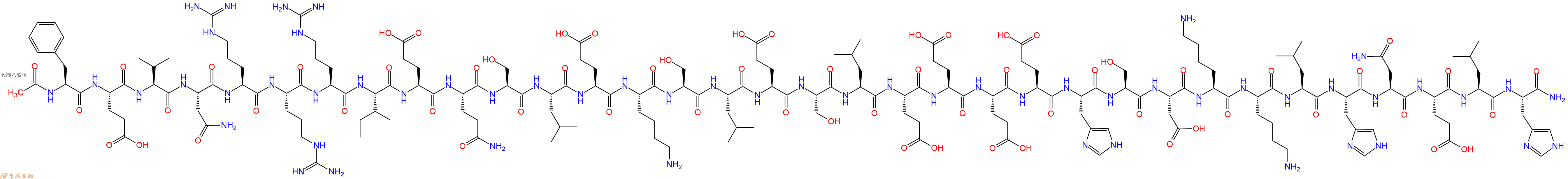 专肽生物产品Ac-Phe-Glu-Val-Asn-Arg-Arg-Arg-Ile-Glu-Gln-Ser-Leu-Glu-Lys-Ser-Leu-Glu-Ser-Leu-Glu-Glu-Glu-Glu-His-Ser-Asp-Lys-Lys-Leu-His-Asn-Glu-Leu-His-NH2