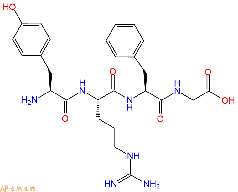 专肽生物产品H2N-Tyr-Arg-Phe-Gly-OH