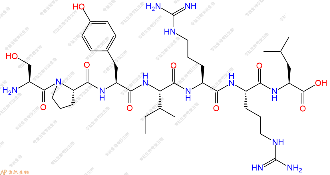 专肽生物产品H2N-Ser-Pro-Tyr-Ile-Arg-Arg-Leu-OH