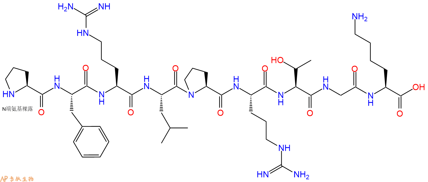 专肽生物产品H2N-Pro-Phe-Arg-Leu-Pro-Arg-Thr-Gly-Lys-OH