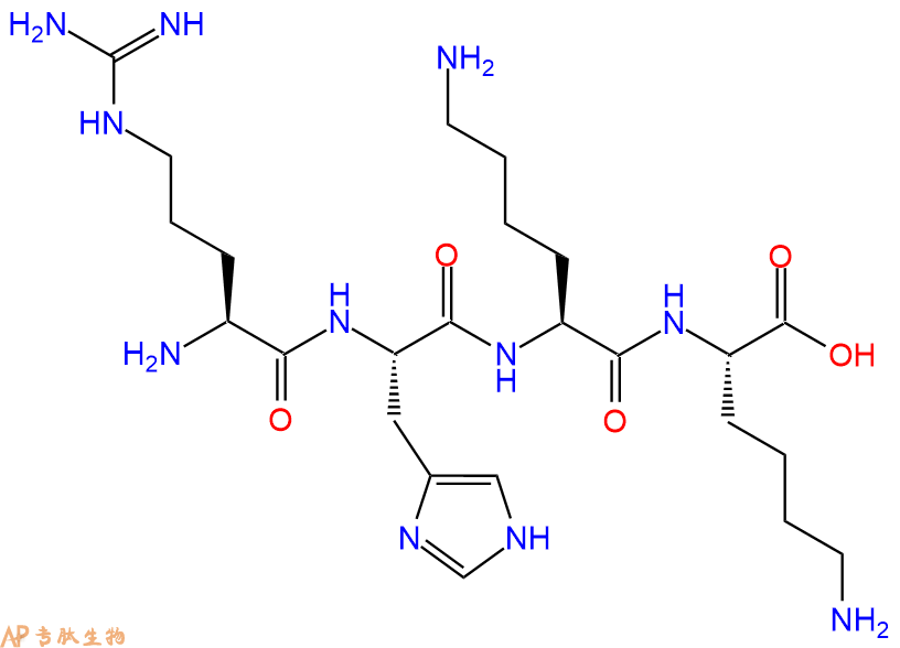 专肽生物产品H2N-Arg-His-Lys-Lys-OH