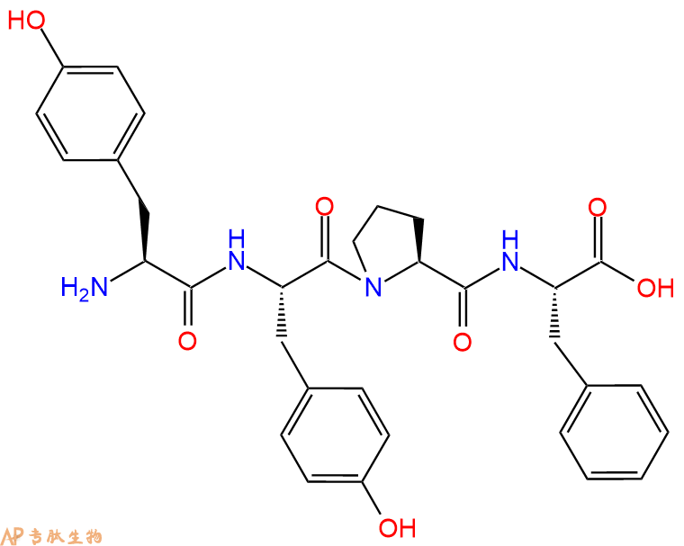 专肽生物产品H2N-Tyr-Tyr-Pro-Phe-OH