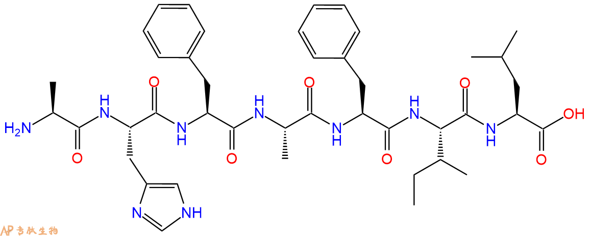 专肽生物产品H2N-Ala-His-Phe-Ala-Phe-Ile-Leu-OH