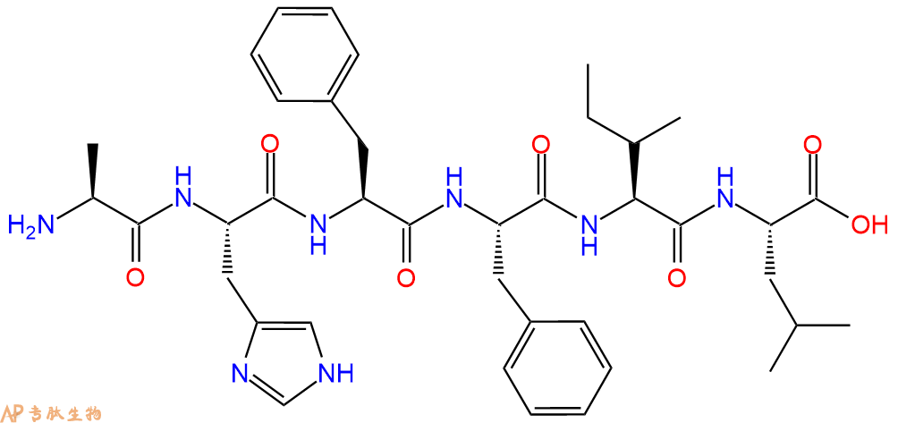 专肽生物产品H2N-Ala-His-Phe-Phe-Ile-Leu-OH