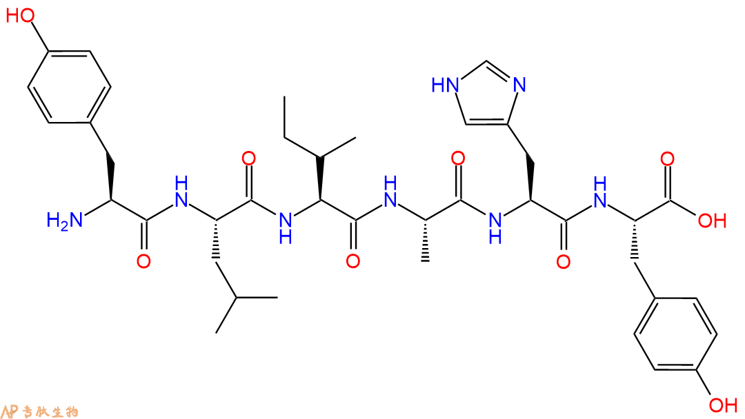 专肽生物产品H2N-Tyr-Leu-Ile-Ala-His-Tyr-OH
