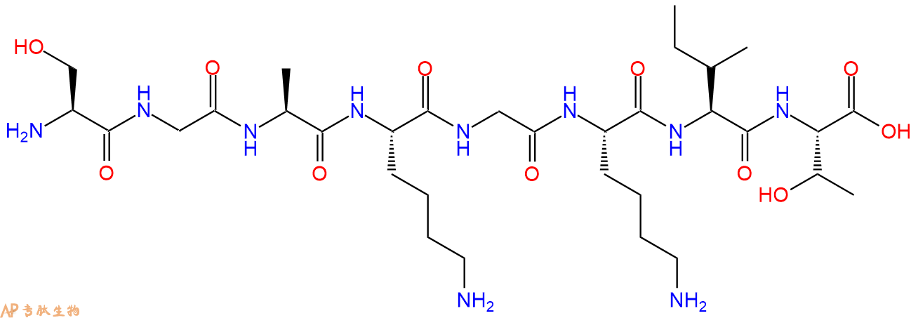专肽生物产品H2N-Ser-Gly-Ala-Lys-Gly-Lys-Ile-Thr-OH