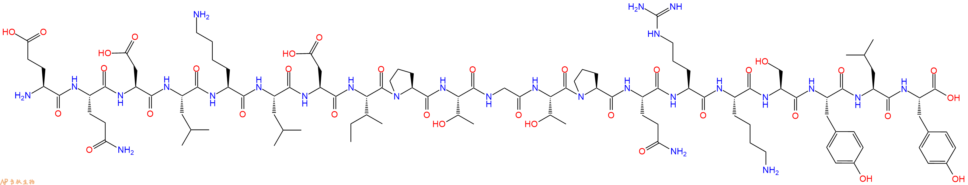 专肽生物产品H2N-Glu-Gln-Asp-Leu-Lys-Leu-Asp-Ile-Pro-Thr-Gly-Thr-Pro-Gln-Arg-Lys-Ser-Tyr-Leu-Tyr-OH