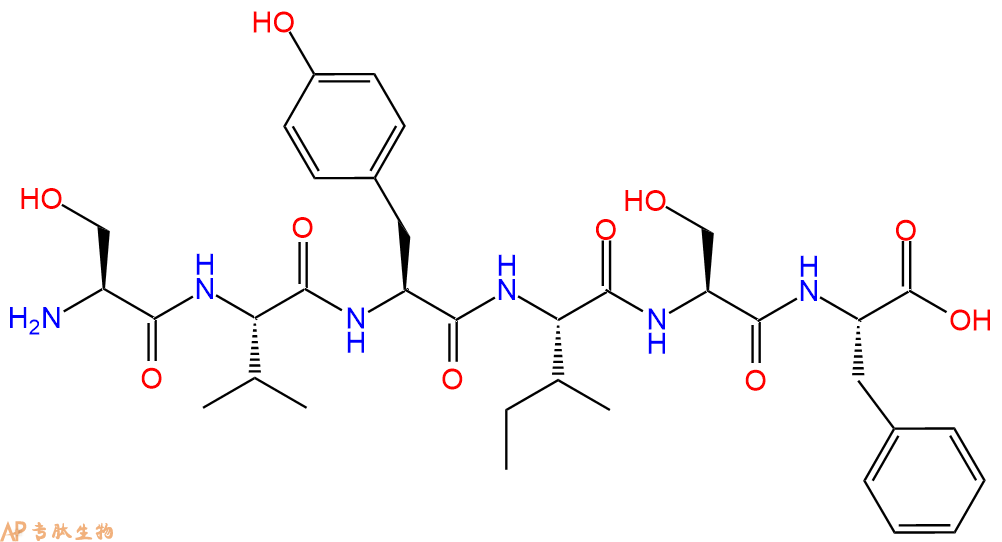 专肽生物产品H2N-Ser-Val-Tyr-Ile-Ser-Phe-OH