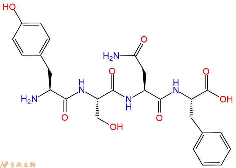 专肽生物产品H2N-Tyr-Ser-Asn-Phe-OH