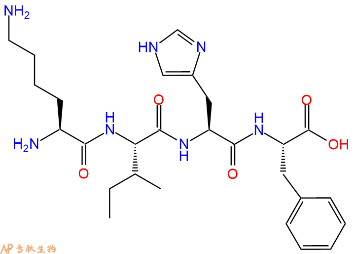 专肽生物产品H2N-Lys-Ile-His-Phe-OH