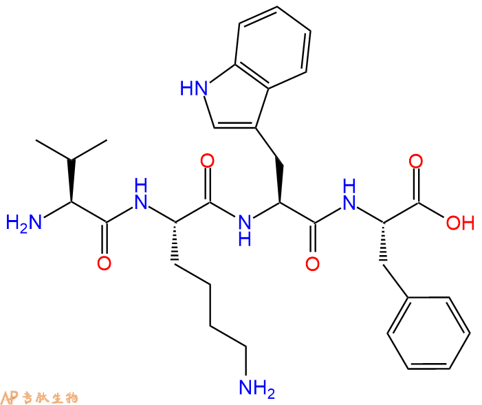 专肽生物产品H2N-Val-Lys-Trp-Phe-OH