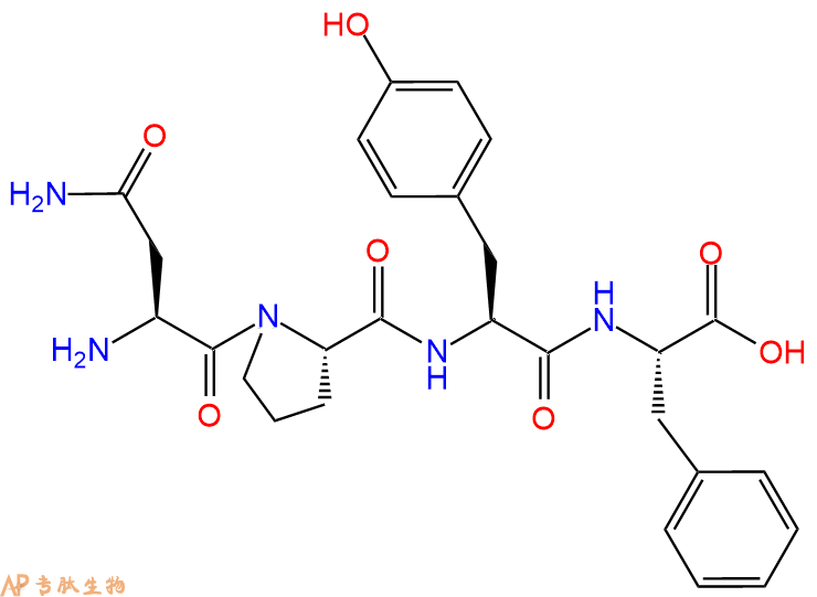 专肽生物产品H2N-Asn-Pro-Tyr-Phe-OH