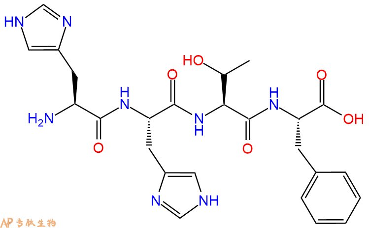专肽生物产品H2N-His-His-Thr-Phe-OH