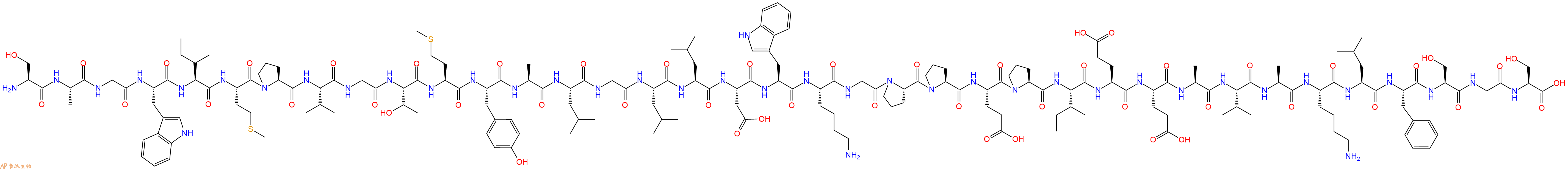 专肽生物产品H2N-Ser-Ala-Gly-Trp-Ile-Met-Pro-Val-Gly-Thr-Met-Tyr-Ala-Leu-Gly-Leu-Leu-Asp-Trp-Lys-Gly-Pro-Pro-Glu-Pro-Ile-Glu-Glu-Ala-Val-Ala-Lys-Leu-Phe-Ser-Gly-Ser-OH
