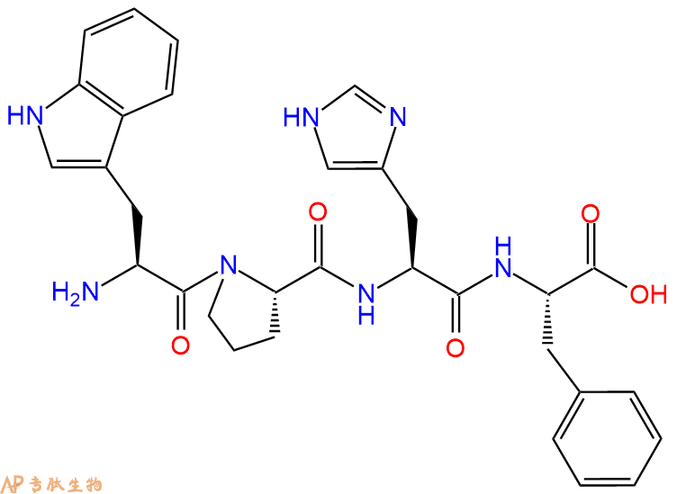 专肽生物产品H2N-Trp-Pro-His-Phe-OH