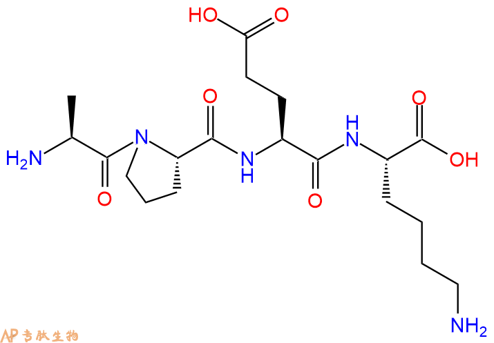 专肽生物产品H2N-Ala-Pro-Glu-Lys-OH