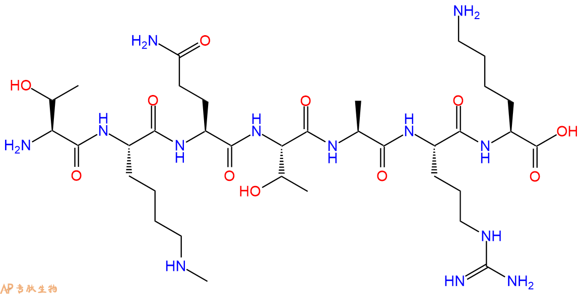 专肽生物产品H2N-Thr-Lys(Me)-Gln-Thr-Ala-Arg-Lys-OH