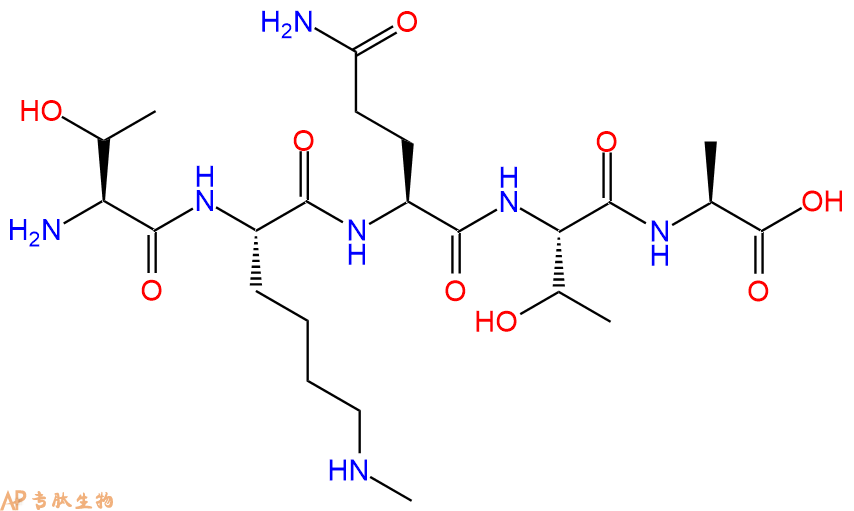 专肽生物产品H2N-Thr-Lys(Me)-Gln-Thr-Ala-OH