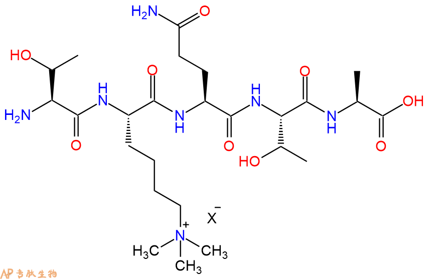 专肽生物产品H2N-Thr-Lys(Me)3-Gln-Thr-Ala-OH