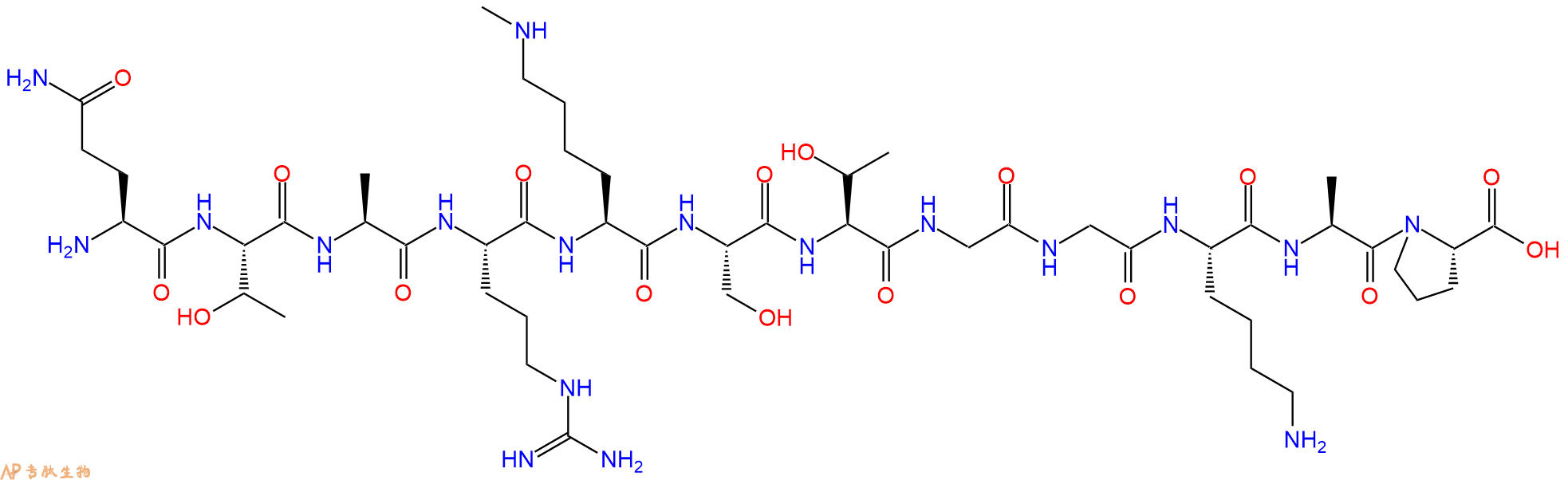 专肽生物产品H2N-Gln-Thr-Ala-Arg-Lys(Me)-Ser-Thr-Gly-Gly-Lys-Ala-Pro-OH