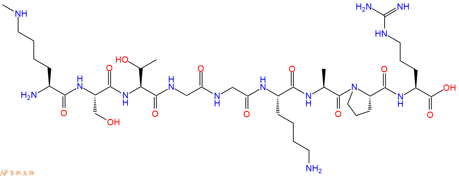专肽生物产品H2N-Lys(Me)-Ser-Thr-Gly-Gly-Lys-Ala-Pro-Arg-OH