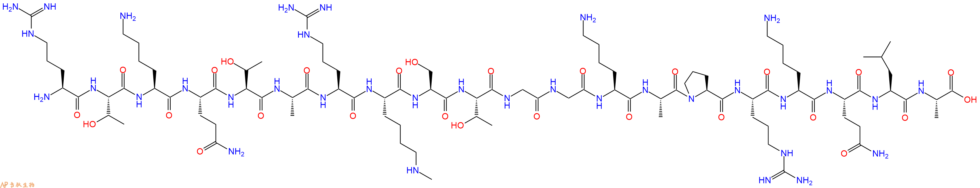 专肽生物产品H2N-Arg-Thr-Lys-Gln-Thr-Ala-Arg-Lys(Me)-Ser-Thr-Gly-Gly-Lys-Ala-Pro-Arg-Lys-Gln-Leu-Ala-OH