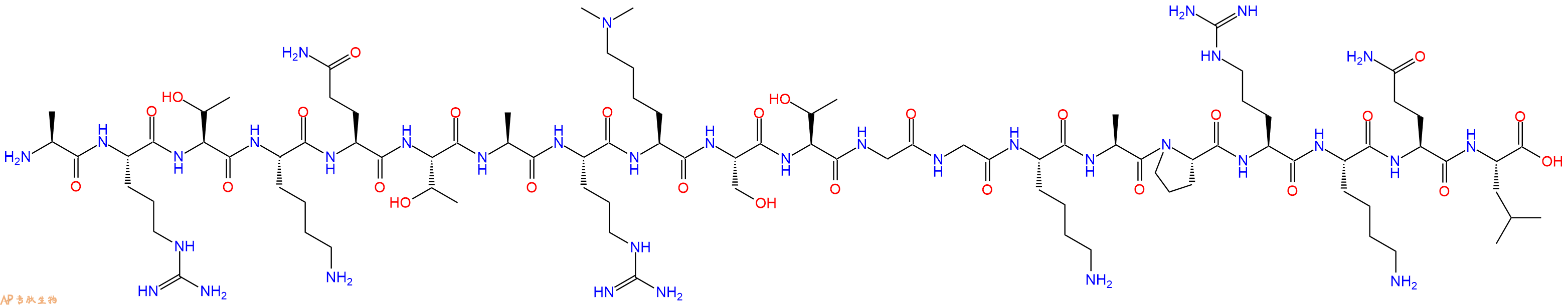 专肽生物产品H2N-Ala-Arg-Thr-Lys-Gln-Thr-Ala-Arg-Lys(Me)2-Ser-Thr-Gly-Gly-Lys-Ala-Pro-Arg-Lys-Gln-Leu-OH