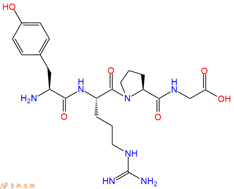 专肽生物产品H2N-Tyr-Arg-Pro-Gly-OH
