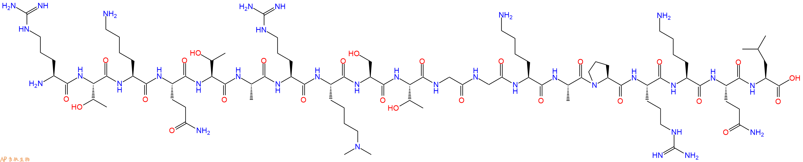 专肽生物产品H2N-Arg-Thr-Lys-Gln-Thr-Ala-Arg-Lys(Me)2-Ser-Thr-Gly-Gly-Lys-Ala-Pro-Arg-Lys-Gln-Leu-OH