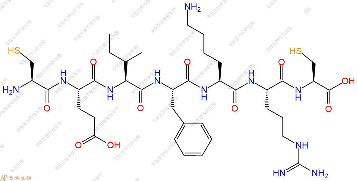 专肽生物产品H2N-Cys-Glu-Ile-Phe-Lys-Arg-Cys-OH