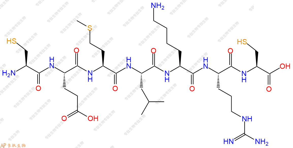 专肽生物产品H2N-Cys-Glu-Met-Leu-Lys-Arg-Cys-OH