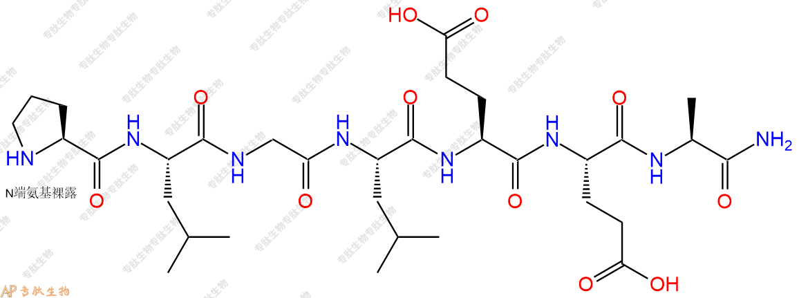 专肽生物产品H2N-Pro-Leu-Gly-Leu-Glu-Glu-Ala-NH2