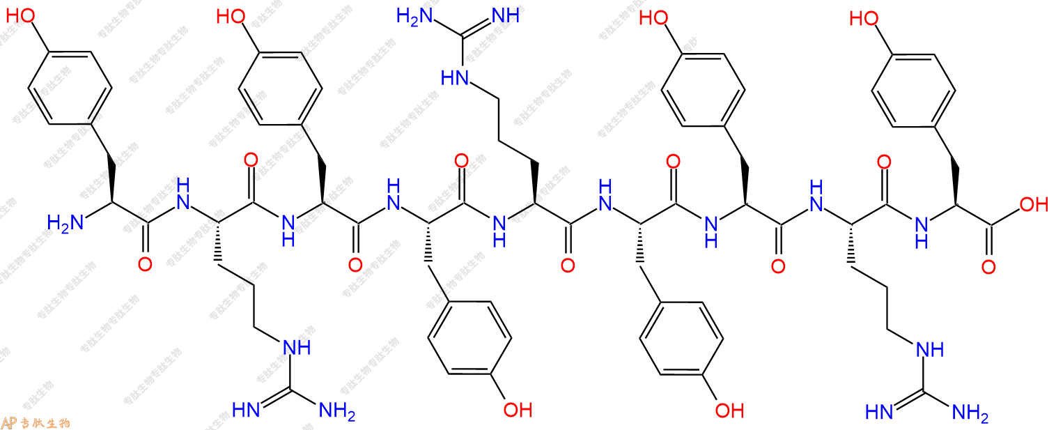 专肽生物产品H2N-Tyr-Arg-Tyr-Tyr-Arg-Tyr-Tyr-Arg-Tyr-OH