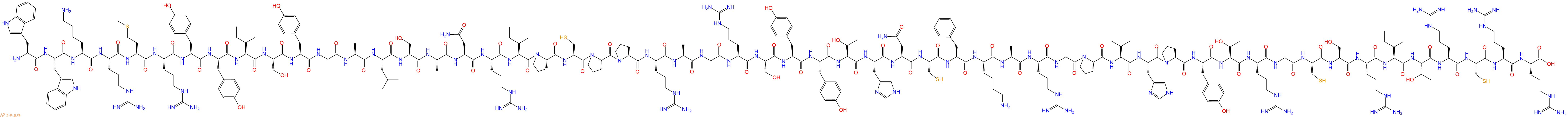 专肽生物产品H2N-Trp-Trp-Lys-Arg-Met-Arg-Tyr-Tyr-Ile-Ser-Tyr-Gly-Ala-Leu-Ser-Ala-Asn-Arg-Ile-Pro-Cys-Pro-Pro-Arg-Ala-Gly-Arg-Ser-Tyr-Tyr-Thr-His-Asn-Cys-Phe-Lys-Ala-Arg-Gly-Pro-Val-His-Pro-Tyr-Thr-Arg-Gly-Cys-Ser-Arg-Ile-Thr-Arg-Cys-Arg-Arg-OH