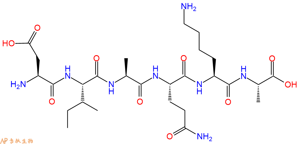 专肽生物产品H2N-Asp-Ile-Ala-Gln-Lys-Ala-OH